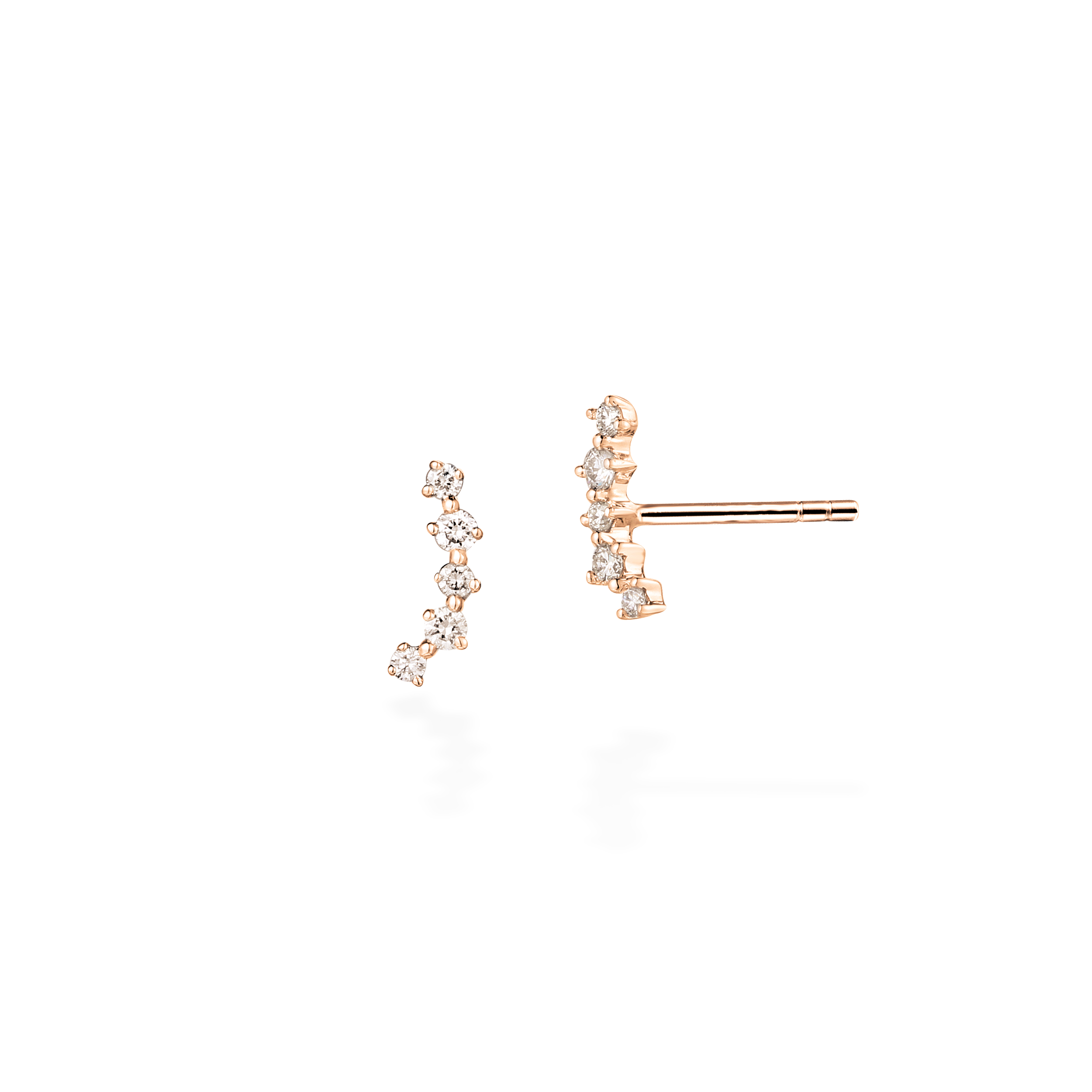 Shimmer floating diamond earrings